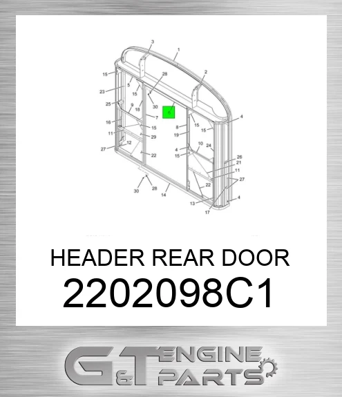 2202098C1 HEADER REAR DOOR