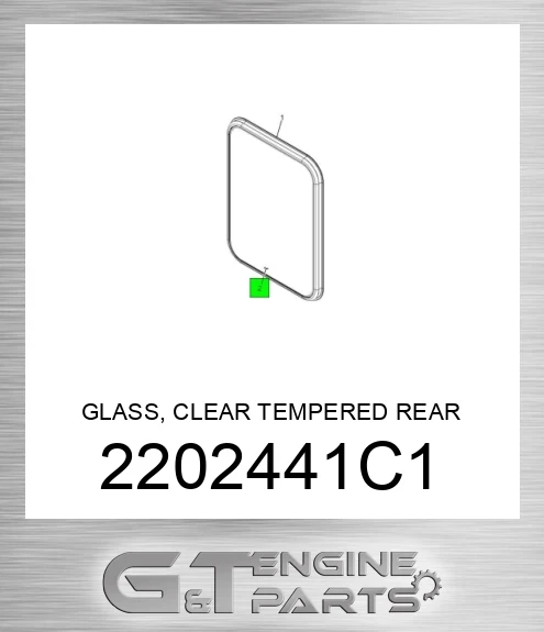 2202441C1 GLASS, CLEAR TEMPERED REAR QUARTER WINDOW