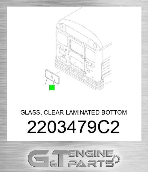 2203479C2 GLASS, CLEAR LAMINATED BOTTOM REAR DOOR