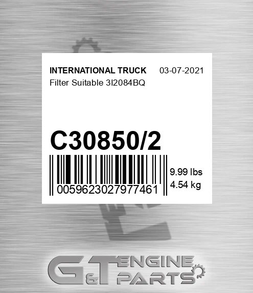 C30850/2 Filter Suitable 3i2084bq