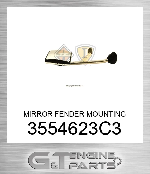 3554623C3 MIRROR FENDER MOUNTING STAINLESS STEEL SS107 LEFT made 