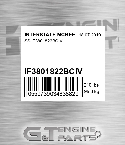 IF3801822BCIV Kit - Inframe