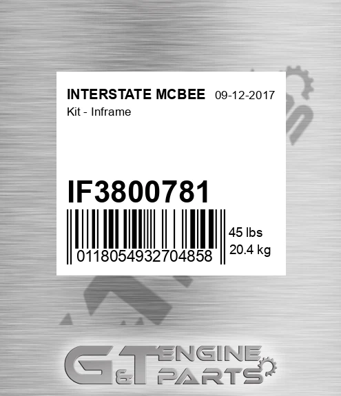 IF3800781 Kit - Inframe