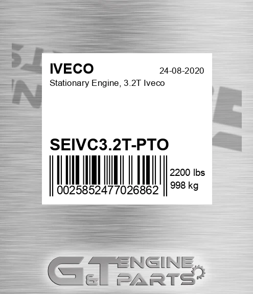 SEIVC3.2T-PTO Stationary Engine, 3.2T