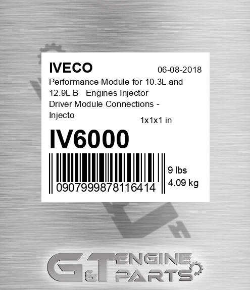 IV6000 Performance Module for 10.3L and 12.9L В Engines Injector Driver Module Connections - Injector Map Stock - 15%-30%