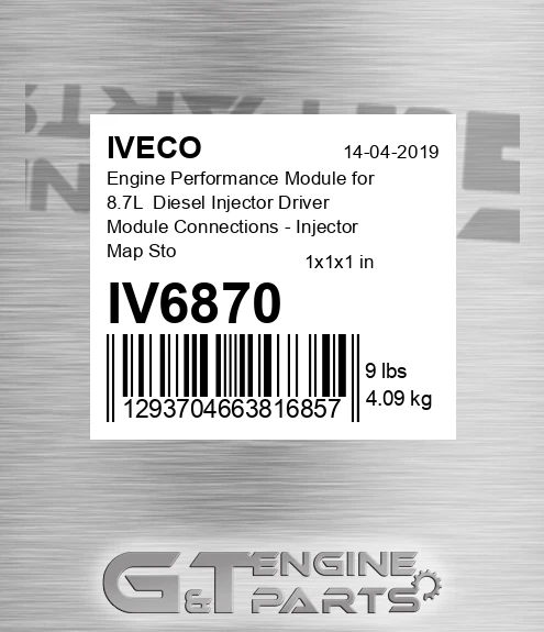 IV6870 Engine Performance Module for 8.7L Diesel Injector Driver Module Connections - Injector Map Stock - 15%-30%
