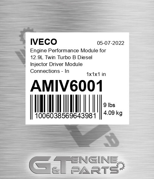 AMIV6001 Engine Performance Module for 12.9L Twin Turbo В Diesel Injector Driver Module Connections - Injector Map Stock - 15%-30%