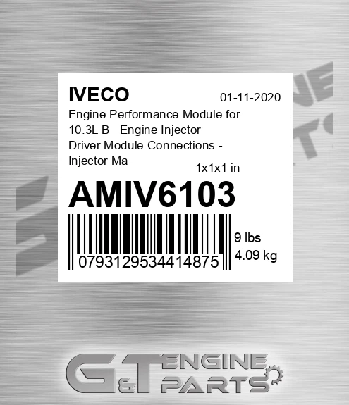AMIV6103 Engine Performance Module for 10.3L В Engine Injector Driver Module Connections - Injector Map Stock - 15%-30%