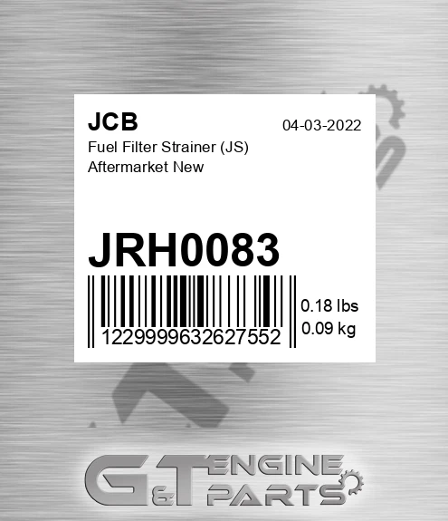 jrh0083 Fuel Filter Strainer JS Aftermarket New
