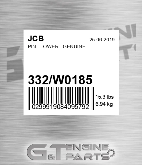 332/W0185 PIN - LOWER - GENUINE