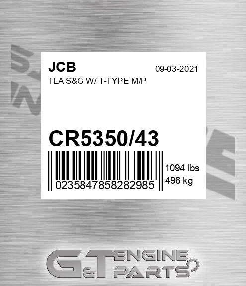 CR5350/43 TLA S&G W/ T-TYPE M/P