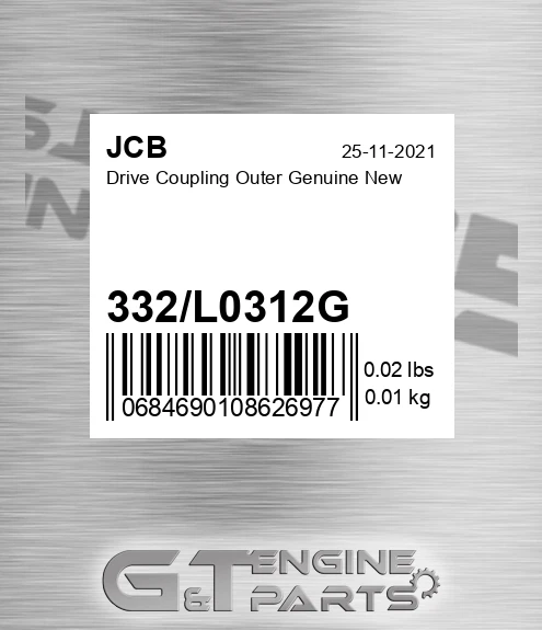 332l0312g Drive Coupling Outer Genuine New