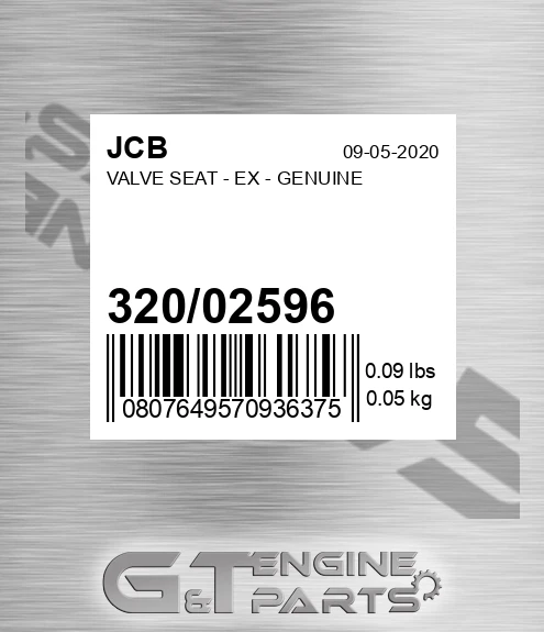 320/02596 VALVE SEAT - EX - GENUINE