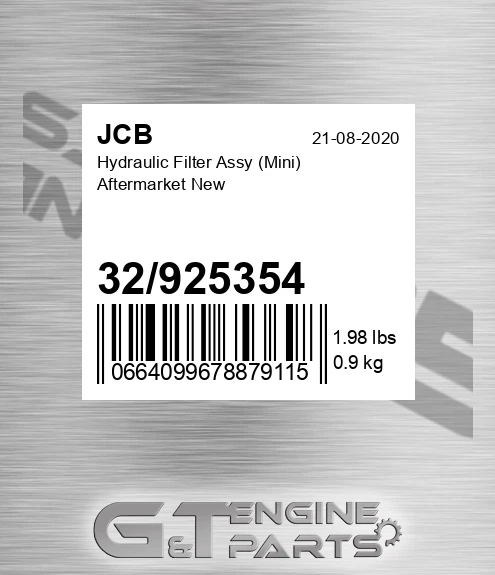 32925354 Hydraulic Filter Assy Mini Aftermarket New