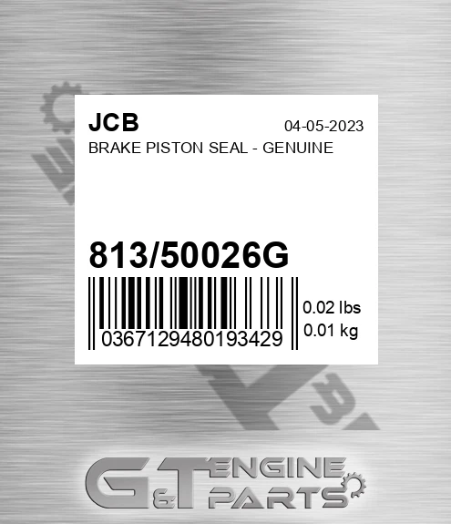813/50026G BRAKE PISTON SEAL - GENUINE