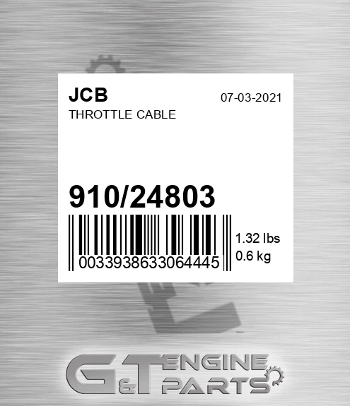 910/24803 THROTTLE CABLE