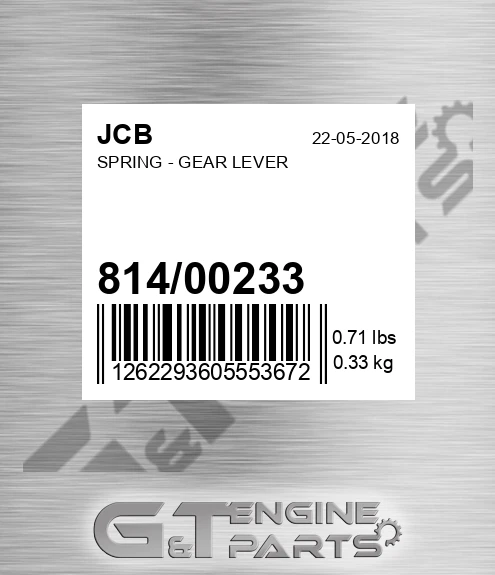 814/00233 SPRING - GEAR LEVER