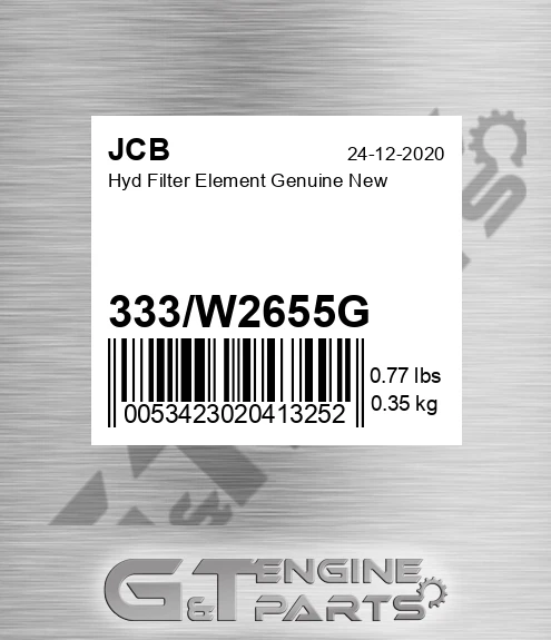 333w2655g Hyd Filter Element Genuine New