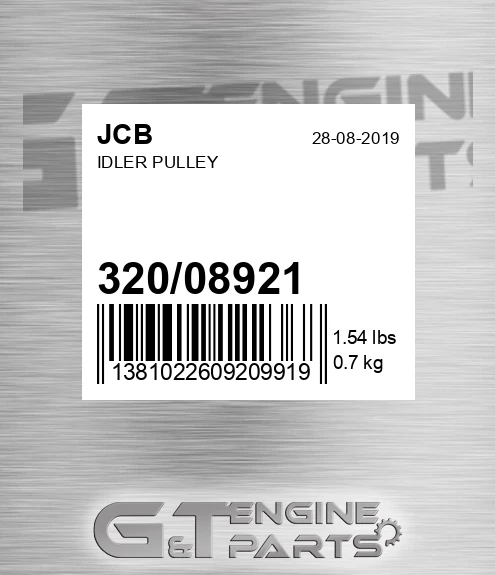 320/08921 IDLER PULLEY