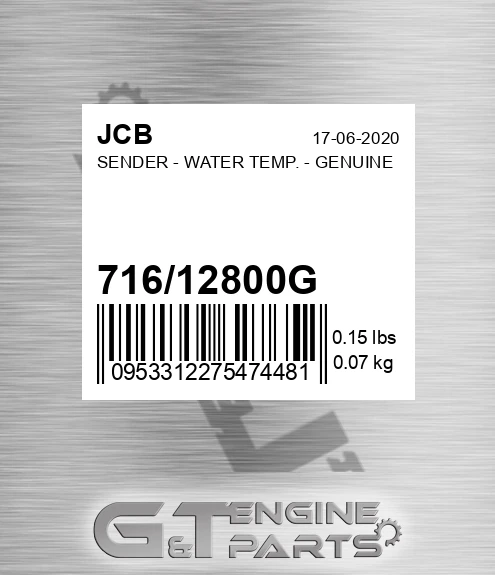 716/12800G SENDER - WATER TEMP. - GENUINE