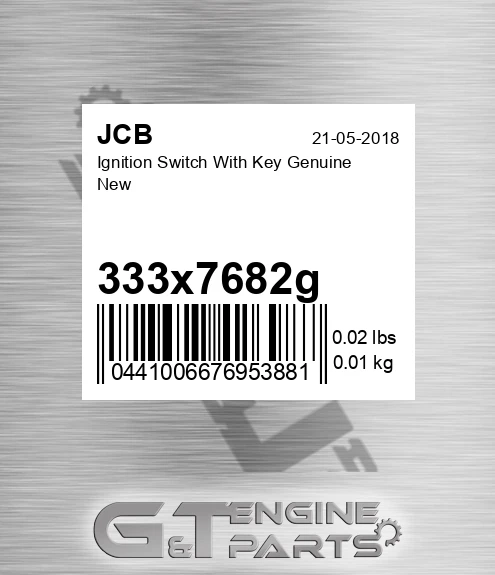 333x7682g Ignition Switch With Key Genuine New