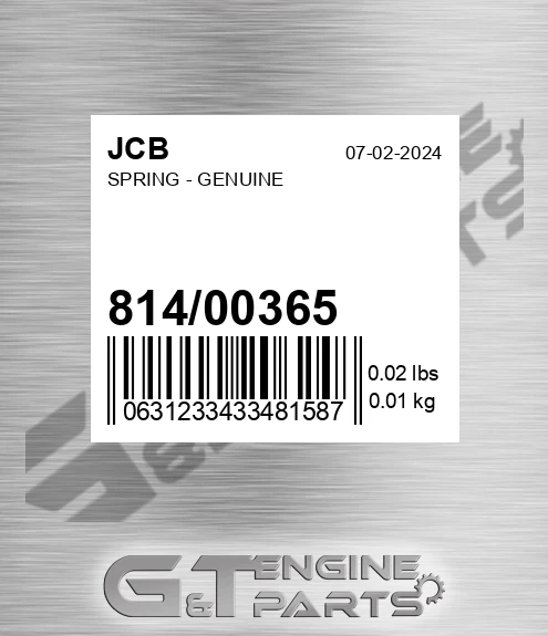 814/00365 SPRING - GENUINE