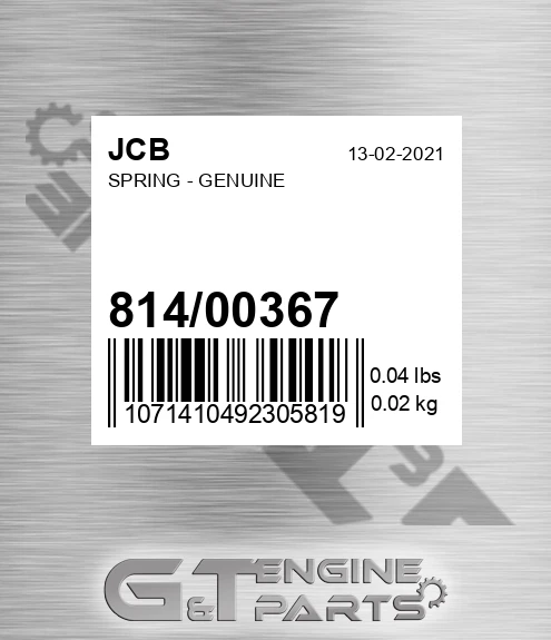 814/00367 SPRING - GENUINE
