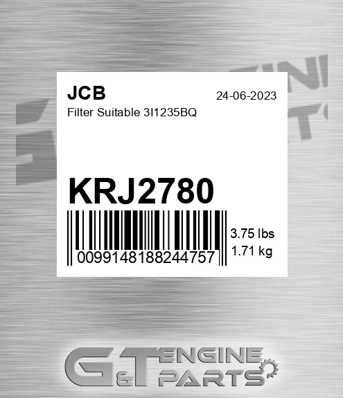 KRJ2780 Filter Suitable 3I1235BQ