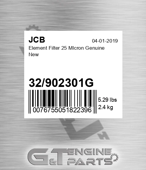 32902301g Element Filter 25 MIcron Genuine New