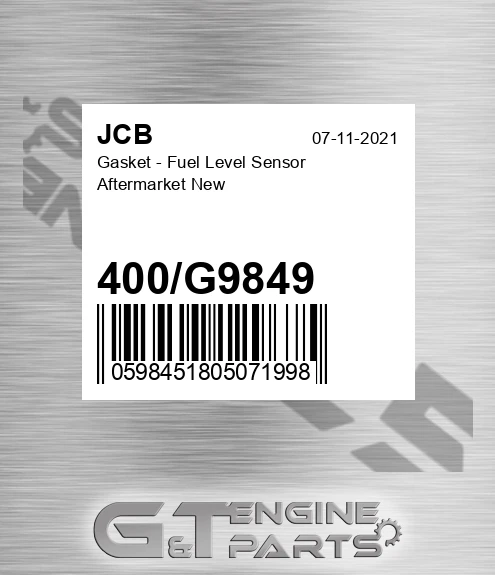 400g9849 Gasket - Fuel Level Sensor Aftermarket New