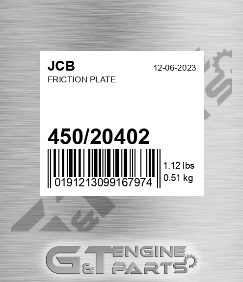 450/20402 FRICTION PLATE