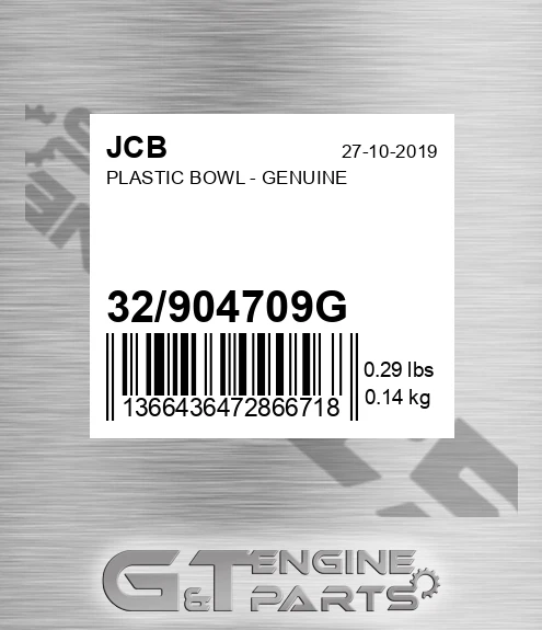 32/904709G PLASTIC BOWL - GENUINE