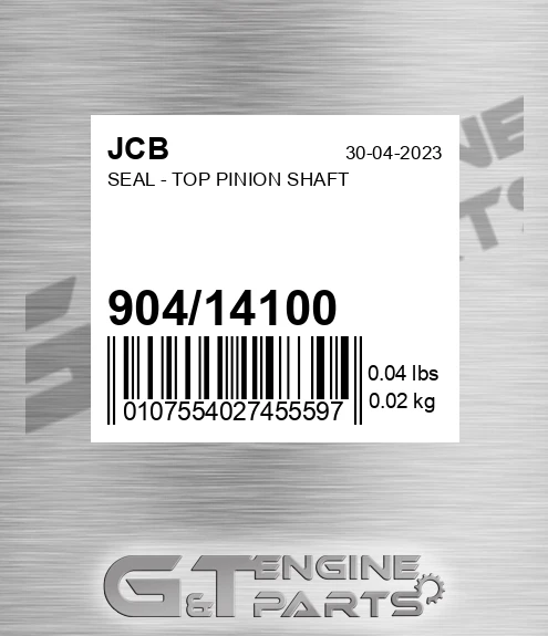 904/14100 SEAL - TOP PINION SHAFT