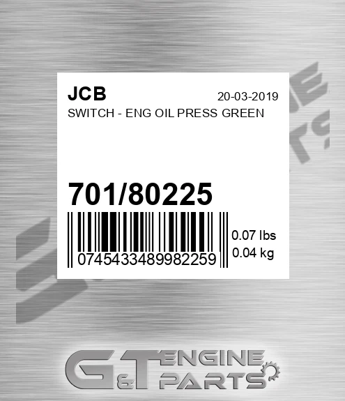 701/80225 SWITCH - ENG OIL PRESS GREEN