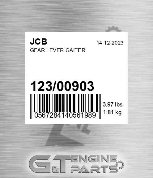 123/00903 GEAR LEVER GAITER