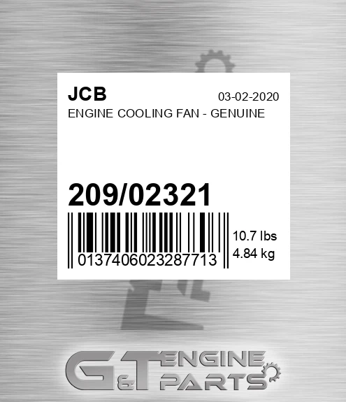 209/02321 ENGINE COOLING FAN - GENUINE