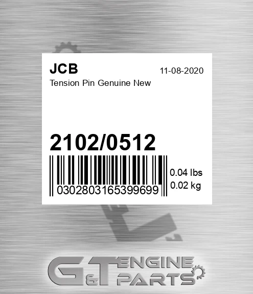 21020512 Tension Pin Genuine New