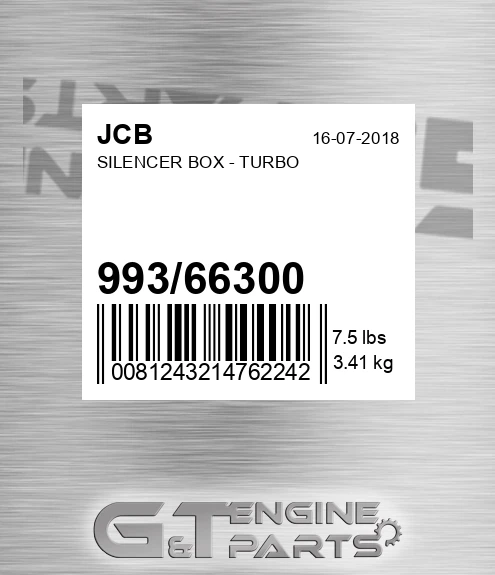 993/66300 SILENCER BOX - TURBO