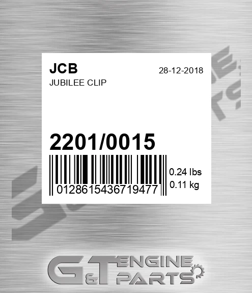 2201/0015 JUBILEE CLIP