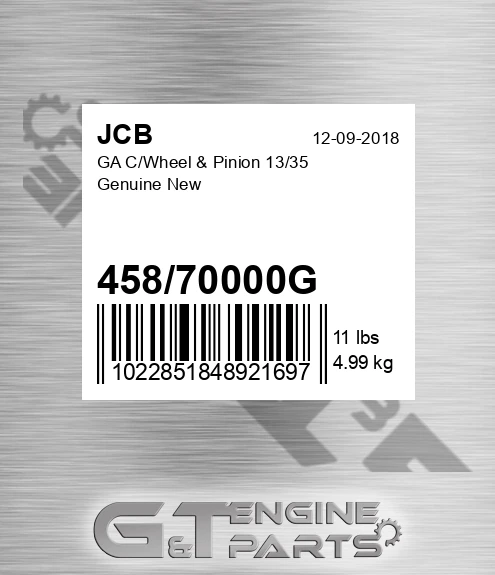 45870000g GA C/Wheel &amp; Pinion 13/35 Genuine New
