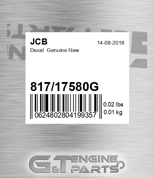 81717580g Decal Genuine New