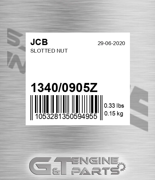 1340/0905Z SLOTTED NUT