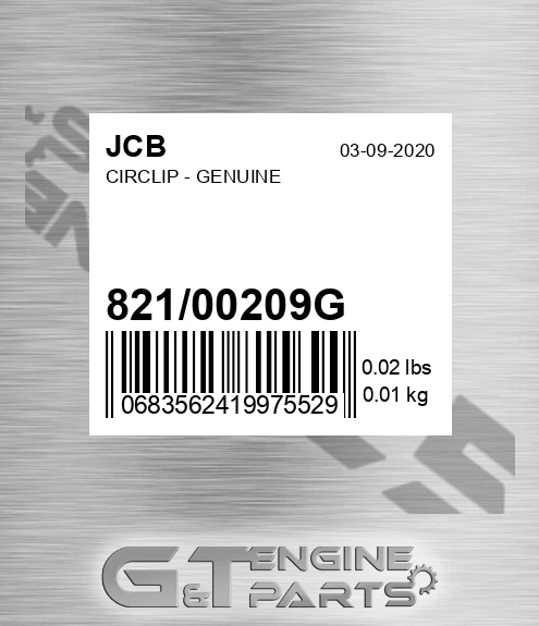 821/00209G CIRCLIP - GENUINE
