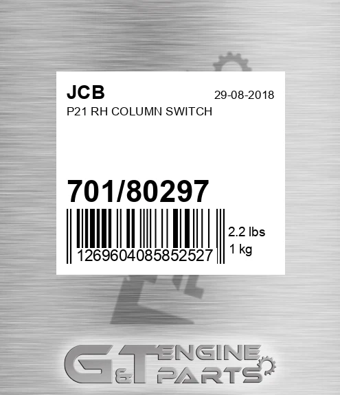 701/80297 P21 RH COLUMN SWITCH