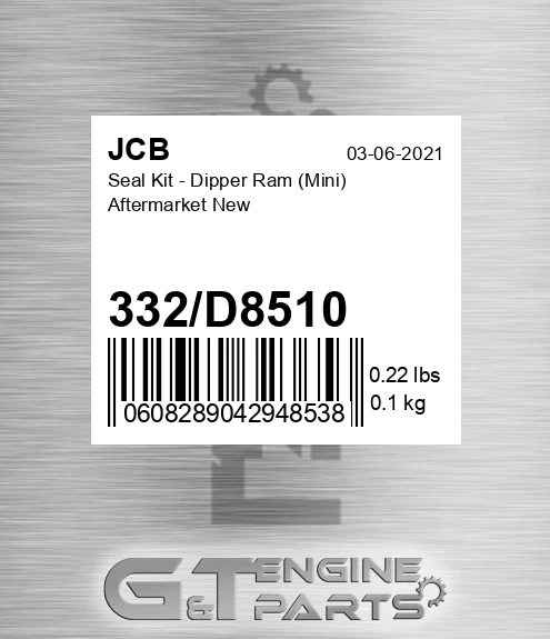 332d8510 Seal Kit - Dipper Ram Mini Aftermarket New