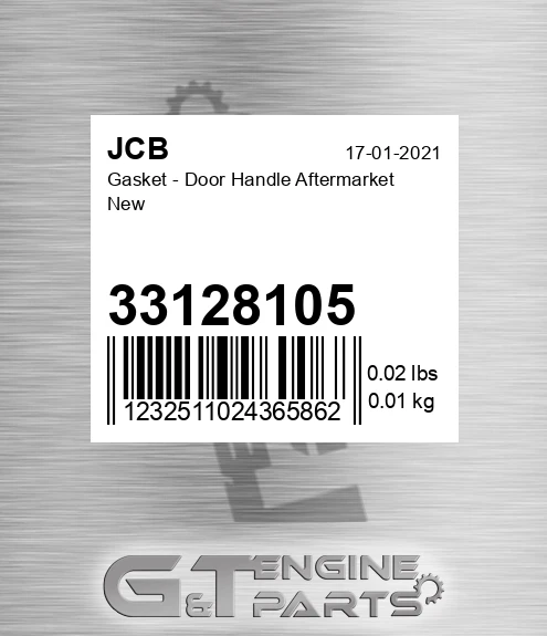33128105 Gasket - Door Handle Aftermarket New