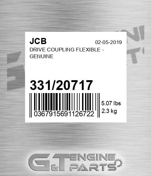 331/20717 DRIVE COUPLING FLEXIBLE - GENUINE