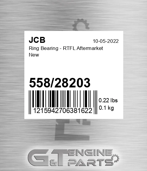 55828203 Ring Bearing - RTFL Aftermarket New