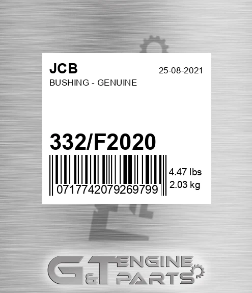 332/F2020 BUSHING - GENUINE