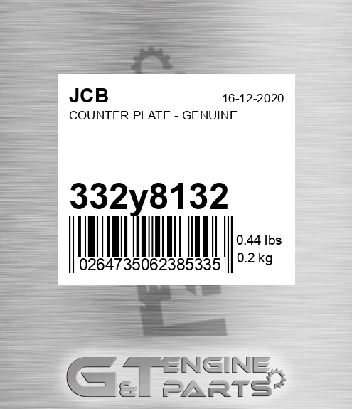 332/Y8132 COUNTER PLATE - GENUINE